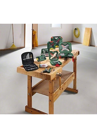 Home And Garden X/line 40 Parça Aksesuar Seti, Matkap Uçları, Vidalama Uçları, Üniversal Tutucu, Havşa Açıcı, Uzun Ömürlü, Yeşil