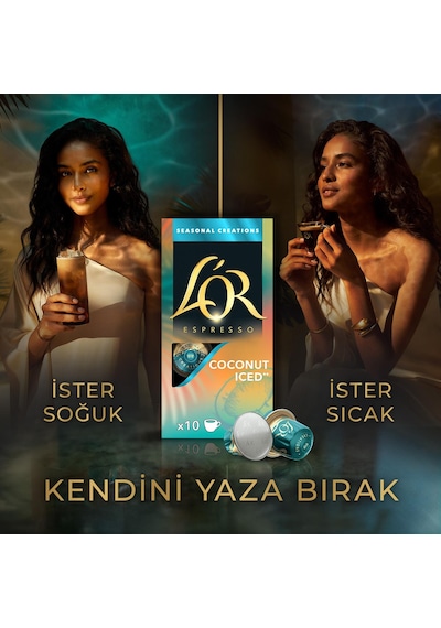 L'or Hindistan Cevizli Aromalı Nespresso Uyumlu Alüminyum Kapsül Kahve 30'lu