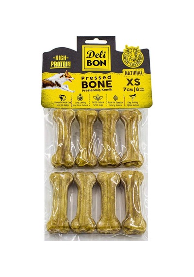 Delibon Gerçek Deriden Pres Kemik, 7 Cmx8pcs., Natural