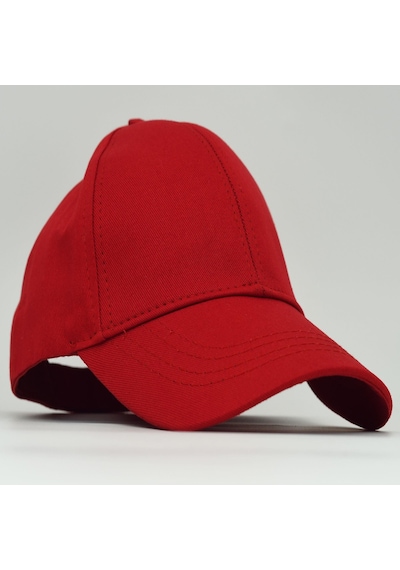 Şapkadan Unisex Ayarlanabilir Kırmızı Spor Basic Şapka Kırmızı