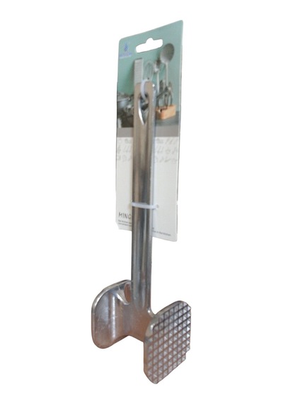 Çift Taraflı Biftek Et Döveceği Tırtıklı Ve Düz Çekiç Tipi 24 Cm Alüminyum Metal