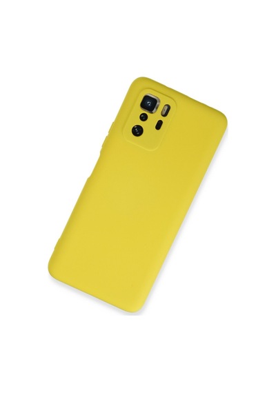 Poco X3 Gt Kılıf Nano İçi Kadife Silikon - Sarı Bz8683140300036
