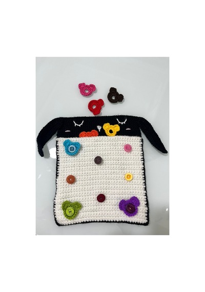 Sevimli Kuzucuk Montessori Renk Eşleştirme&düğme İlikleme Oyunu