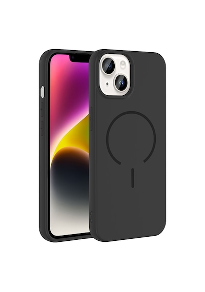 Zore İphone 14 Kılıf M-safe Şarj Özellikli Nvth Meta Kapak - Siyah