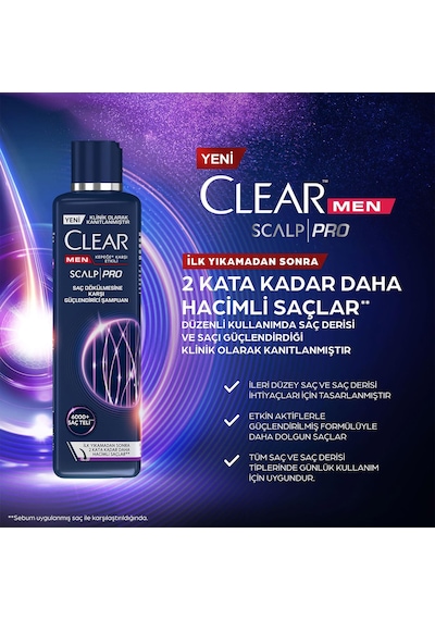 Clear Men Scalp Pro Güçlendirici Şampuan Saç Dökülmesine Ve Kepeğ