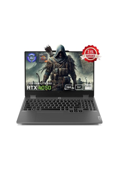 Lenovo LOQ 15ARP9 83JC00E3TR-FR61 48 GB 4 TB SSD SSD RTX4050 15.6" Free Dos Dizüstü Bilgisayar