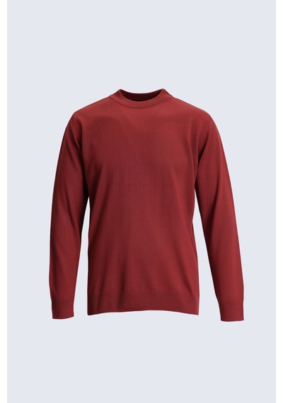 Hatemoğlu Kiremit Regular Fit Yarım Balıkçı Yaka Yünlü Kazak