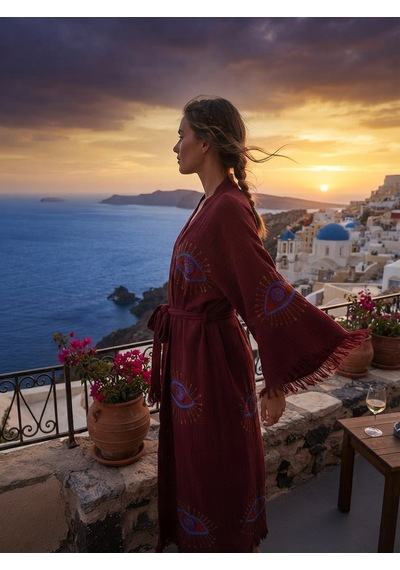 Brandsmiths Burgundy Visionguard Kimono Sarı