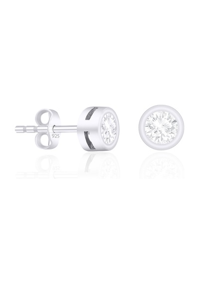 Silvera Telkari Gümüş Zirkon Taşlı Pırlanta Modeli Tektaş Küpe 925 Ayar St321
