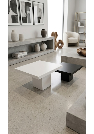 Most Marmoris %100 Mdf Orta Sehpa Set Evinize Teslim Aytaşı Siyah