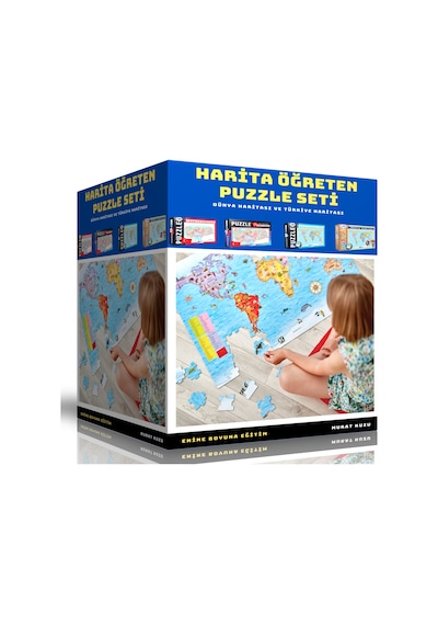 Harita Öğreten Puzzle Seti (4 Süper Kutu)