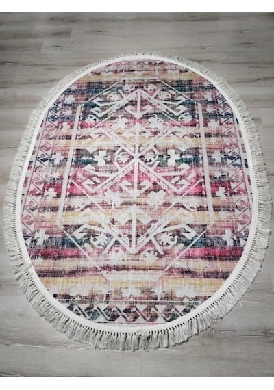 Yamalıhome Angel 1342-02 Renkli Kilim Desen 120X180 Cm Saçaklı Ov
