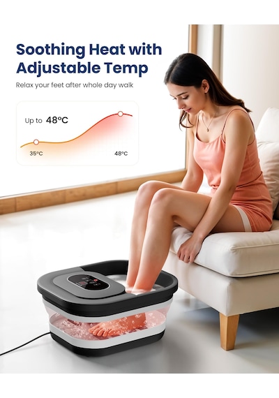 Comfıer Isıtmalı Ayak Spa Masaj Aleti, Titreşimli Ayak Banyosu, Kabarcıklar, Masaj Silindirleri, Konforlu Ev Spa İçin Ayarlanabilir Sıcaklık, Kadın Erkek İçin Hediyeler Comfıer Isıtmalı Ayak Spa Masaj Aleti, Titreşimli Ayak Banyosu, Kabarcıklar, Masaj Silindirleri, Konforlu Ev Spa İçin Ayarlanabilir Sıcaklık, Kadın Erkek İçin Hediyeler