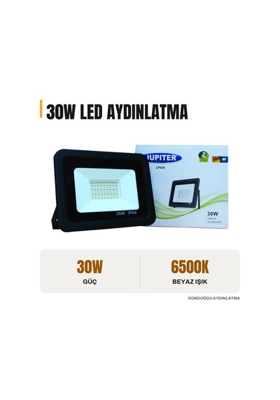 Jupıter 6500k Beyaz Işık 30w Led Projektör - Lp030-b