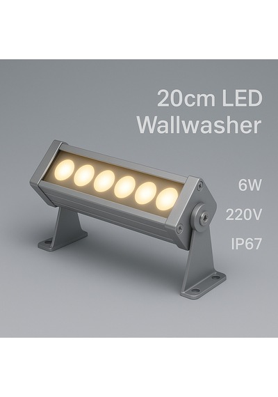 20cm 6w Led Wallwasher Naturel Beyaz 4000k Dış Cephe, Minare, Bahçe Aydınlatma Iç-dış Kullanım 4000k Naturel Beyaz