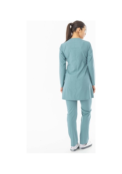 Likra Uzun Kol Doktor Hemşire Forması Filiz Yeşili Ltst20011 Filiz Yeşili