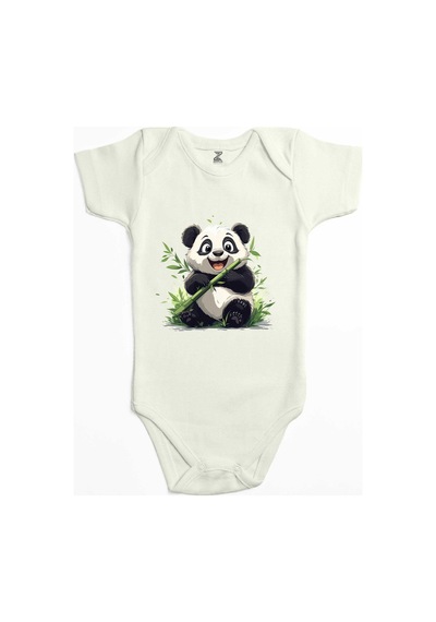 Zepplin Giyim Obur Panda Sarı Bebek Body Zıbın