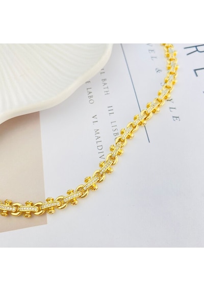 Kadın Bileklik T Model Bileklik Kararmaz Xuping Vip Seri 14 Ayar Gold 19cm Altın