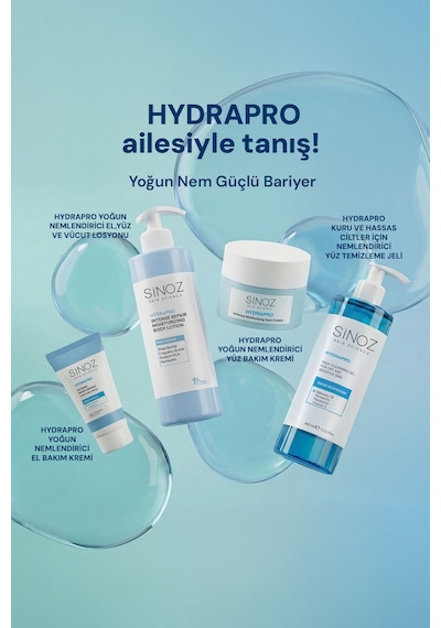 Sinoz Hydrapro Su Bazlı 72 Saat Yoğun Nemlendirici Yüz Bakım Kremi 50 ML