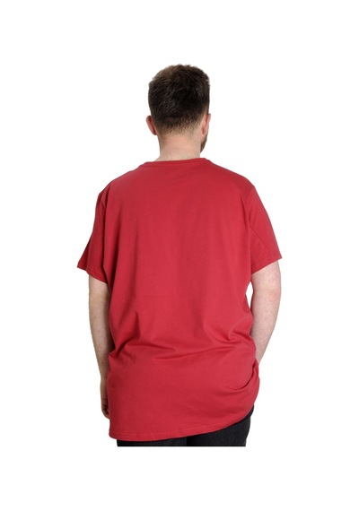 Mode Xl Büyük Beden Erkek T-Shirt Whatever 23148 Bordo 001