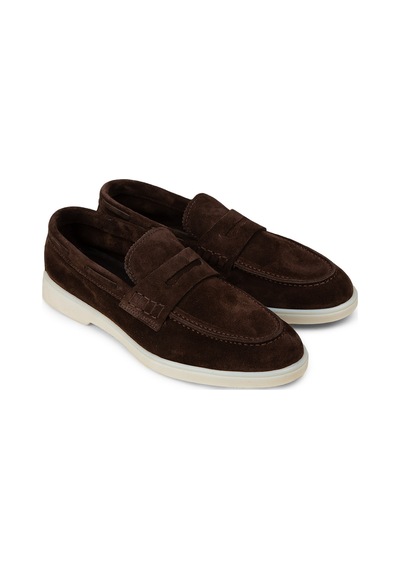 Deery Erkek Hakiki Süet Kahverengi Loafer - 02028mkhvc01 Kahverengi