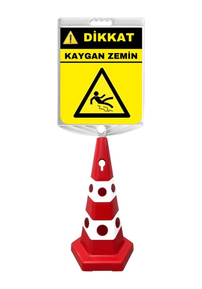 Kaygan Zemin Çift Taraf Baskı Kırmızı Ultra Kedi Gözlü Ağırlıklı Koni Seti Trafik Dubası