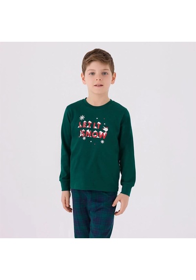 Arnetta Ar3131c Erkek Çocuk Kışlık Pijama Takım Koyu Yeşil