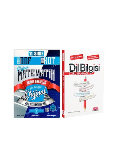 Orijinal Yayınları 11. Sınıf Matematik Odf Kdt Seti Ve Akm Dil Bilgisi Soru Bankası Seti 2 Kitap