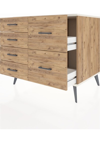 Kronos Şifonyer 6 Çekmeceli 88x59x80 Çam-aytaşı/çam Aytaşı/çam