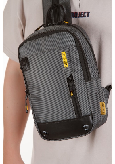 Newısh Polo Accessorıes Unisex Impertex Kumaş Suya Dayanaklı Omuz Ve Mini Sırt Çantası Gri