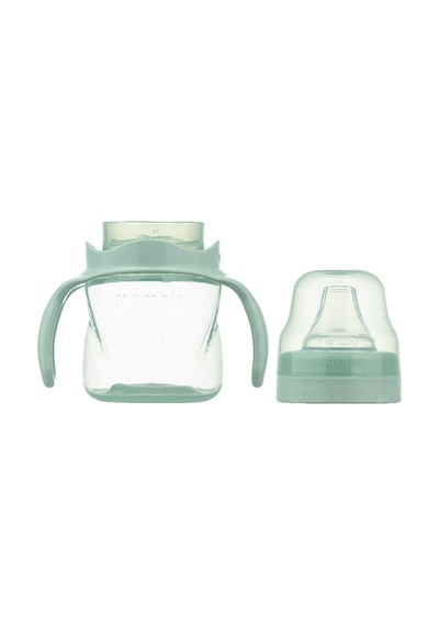 Mamajoo Kulplu Akıtmaz Eğitici Bardak Powder Green 160 ML & Anti-Kolik Yeşil
