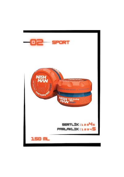 02 Saç Şekillendirici Ultra Sert Parlak Wax 150 Ml