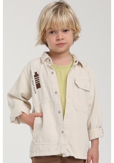 Xo Kids Erkek Çocuk Gömlek 1-4 Yaş 2551 Taş Rengi