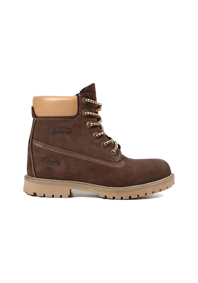 Hammer Jack Hakiki Deri  Kahve Nubuk (Bej) Unisex Bot Kahverengi