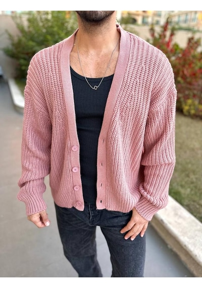 Elku Moda Hırka Triko Örgülü Desenli Örgü Hırka Şal Yaka Tüylenmez Naturel Pamuk Düğmeli Hırka Pembe Elku Moda Hırka Triko Örgülü Desenli Örgü Hırka Şal Yaka Tüylenmez Naturel Pamuk Düğmeli Hırka Pembe