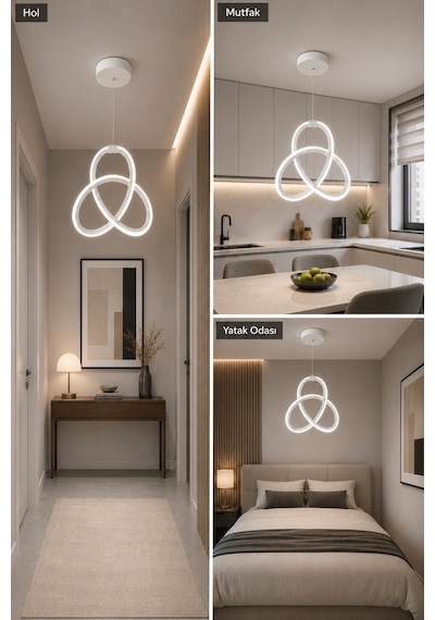 AvizeGO Azora Led Sarkıt Avize Beyaz Işık