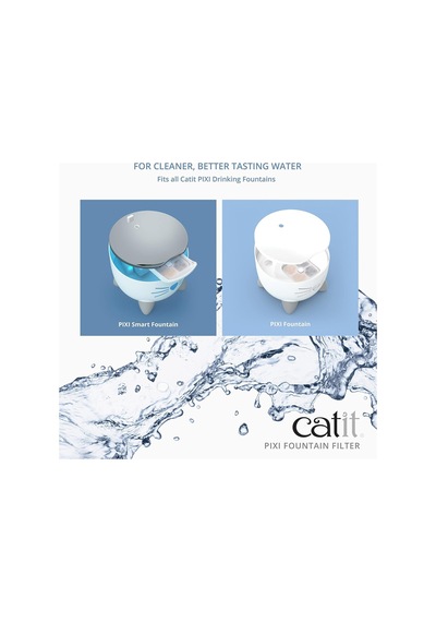 Catıt 43721 Pixi Yedek Filtre, Catit Pixi İçme Çeşmesi İçin İçme Çeşmesi Filtresi, 3'lü Paket Diğer