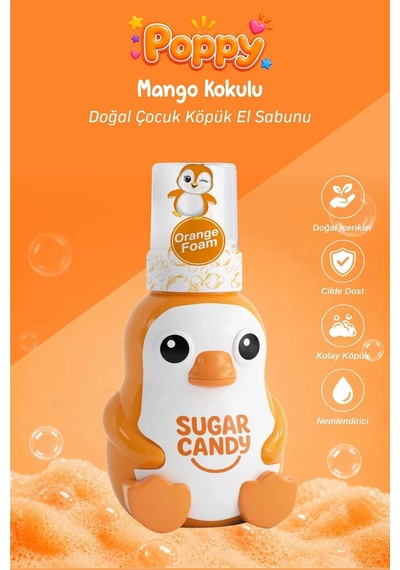 Sugar Candy Mango Kokulu Doğal Vegan Çocuk Köpük El Sabunu Poppy 350 Ml