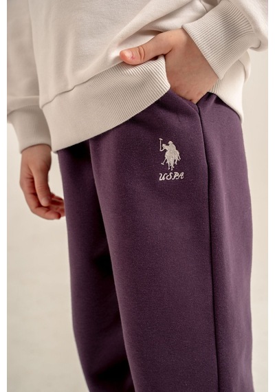 U.S. Polo Assn. Kız Çocuk Baskılı Beyaz Uzun Kol Eşofman Takımı Us2711-c-v1 Us2711-c-v1