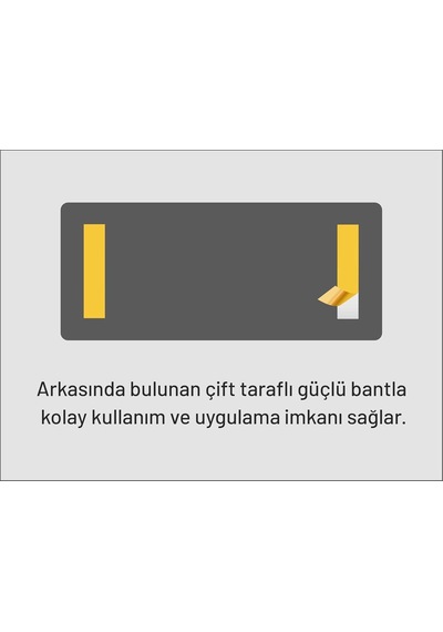Kolay Değiştirilebilen Kendinden Yapışkanlı Pratik Silver Kapı İsimliği