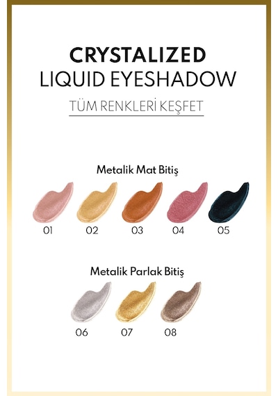 Note Crystalized Liquid Eyeshadow Likit Metalik Göz Farı - 07 Golden Theory