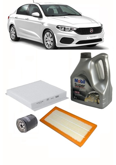 Fiat Egea 1.4 Benzinli Bakım Seti 4l Mobil Motor Yağı + Filtreler