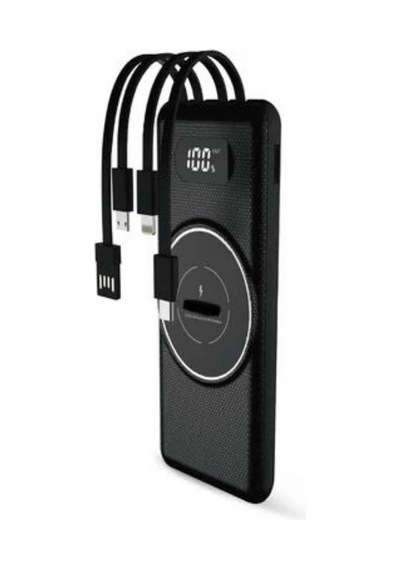 Mey İthalat Wireless Powerbank 10000 Mah Led Ekranlı Dahili Kablolu Hızlı Şarj Çok Renkli 03654679
