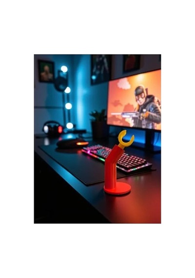 Dekoratif  Kulaklık Standı Kırmızı 10 X 10