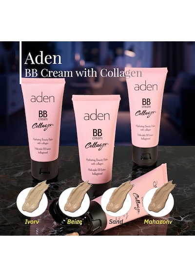 Aden Bb Cream With Collagen - Kolajenli Bb Krem 01 Ivory Fildişi Çok Renkli