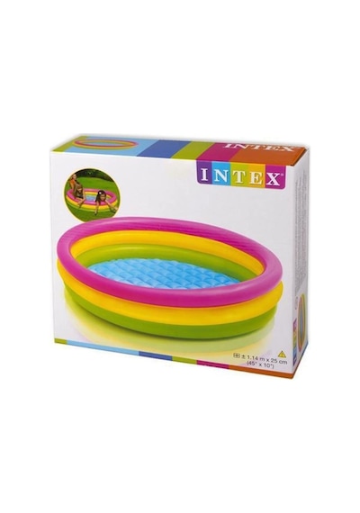 Intex 3 Bogumlu Sunset Yumuşak Tabanlı Havuz 114 X 25cm Çok Renkli