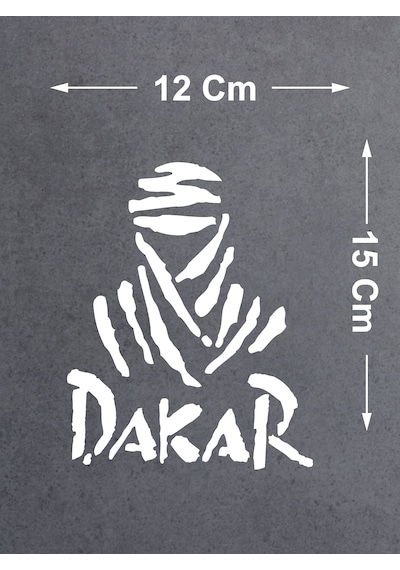 Dakar Sticker - 4x4 Off Road Adventure Sticker - Araba Oto Motosiklet Karavan Cam Sticker - 00074 15x12 Cm