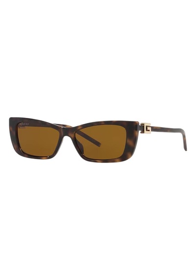 Gucci Gg 1681s 004 53 Kadın Cat Eye Kırçıllı Kahverengi Kemik Güneş Gözlüğü Kahverengi