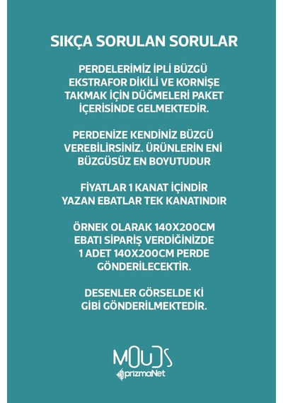 Turqua Desenli Süet Oturma Odası Salon Fon Perde Dijital Baskılı Ekstrafor Büzgü Tek Kanat Prd-1093 Çok Renkli