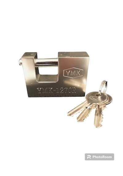 Ymk Kayar Milli Yale Anahtarlı Gri Asma Kilit 70 Mm Kod :ymk-1270r
